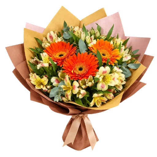 Ramo de flores astromelias y gerberas